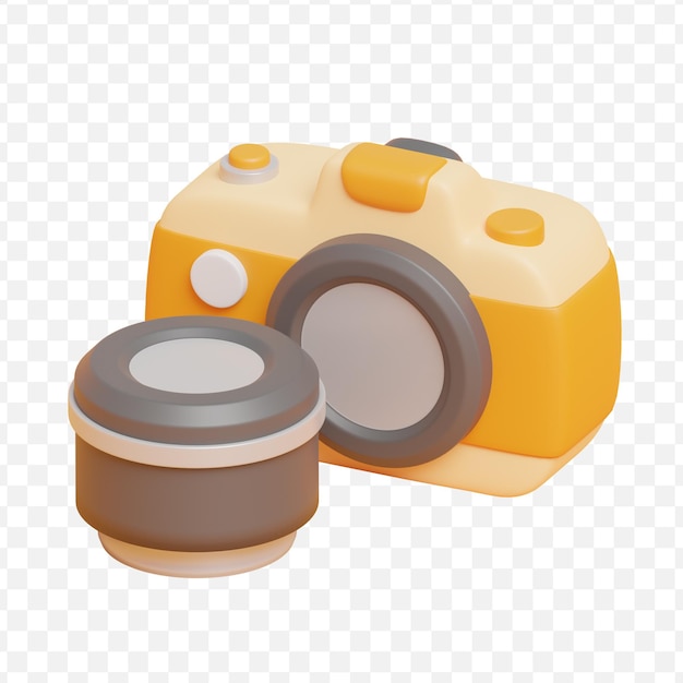 Gratis PSD digitale camera pictogram geïsoleerd 3d render illustratie