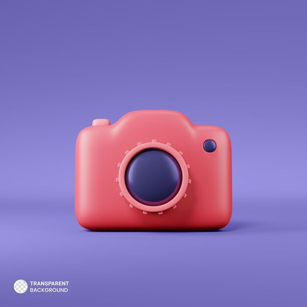 Digitale Camera Pictogram Geïsoleerd 3d render Illustratie