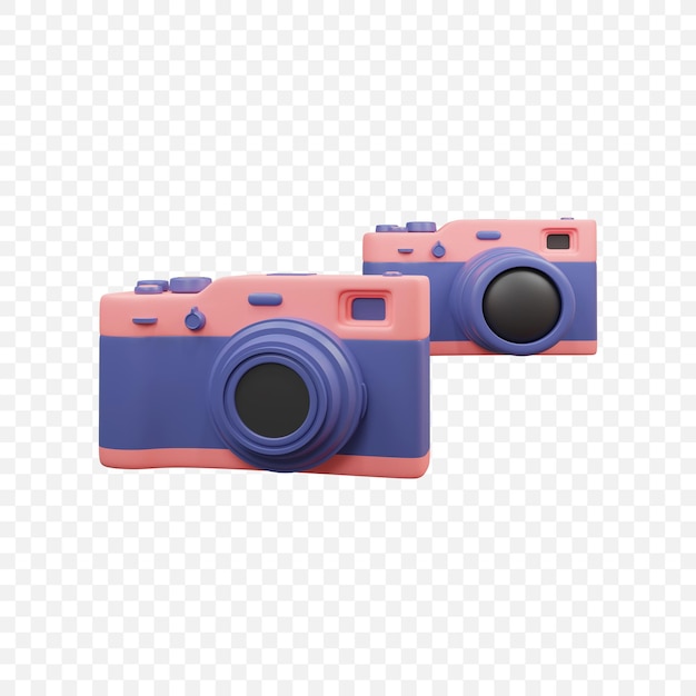 Digitale Camera Pictogram Geïsoleerd 3d render Illustratie