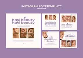 Gratis PSD digitale lavendel instagram-berichten