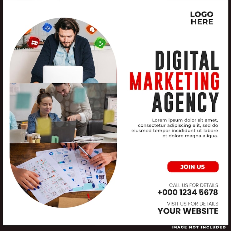 Gratis PSD digitale marketing corporate social media en agentschap banner of instagram post sjabloon