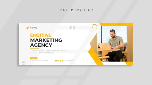 Digitale marketing facebook omslag en webbannermalplaatje