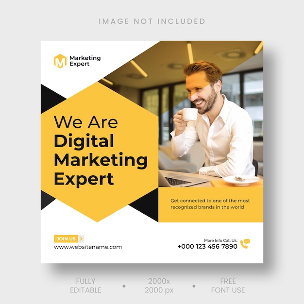 Digitale marketing Instagram-post en social media-bannersjabloon