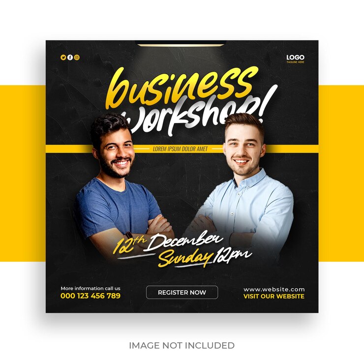 Gratis PSD digitale marketing live webinar en corporate social media post