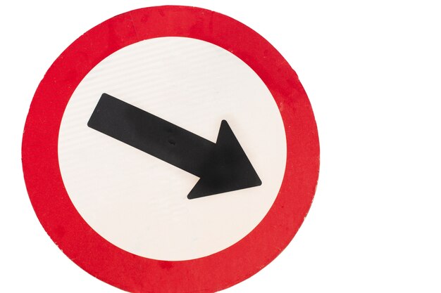 Dirección de puntuación de la flecha aislada