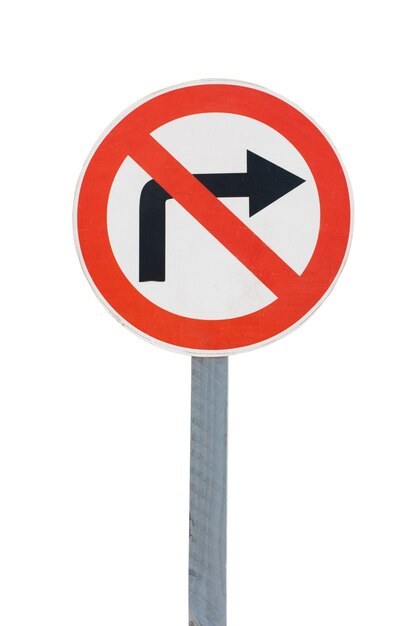 Dirección de señalización de la flecha aislada