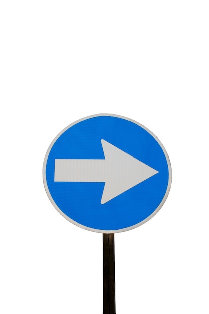 Direzione di puntamento della freccia isolata