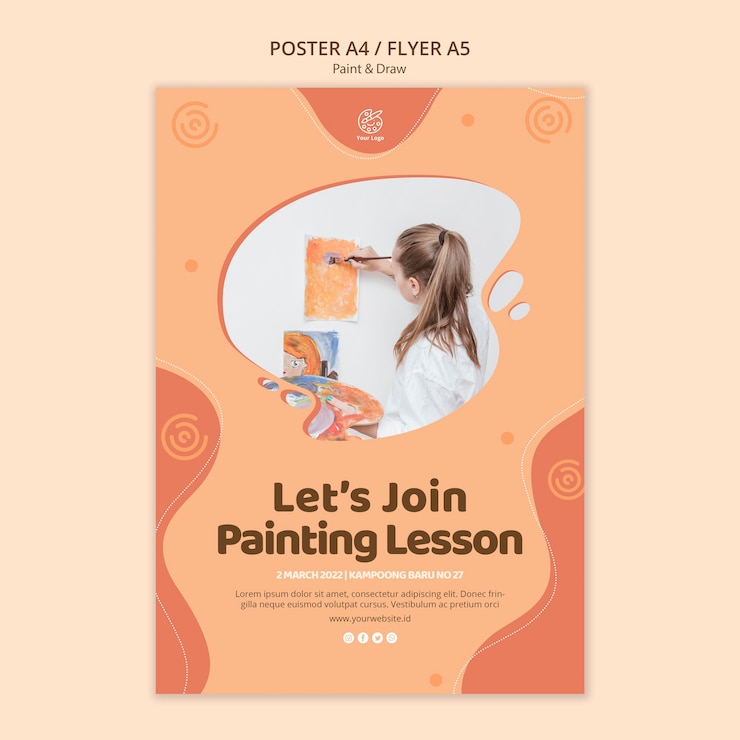 PSD gratuito disegna e disegna il design del modello di poster