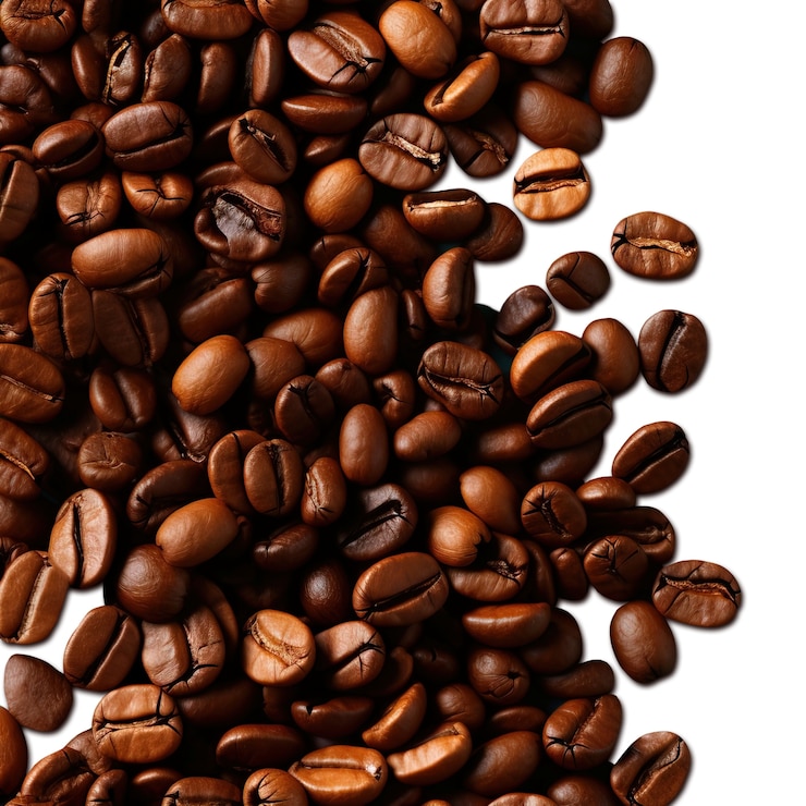 PSD gratuito disegno a disegno di chicchi di caffè