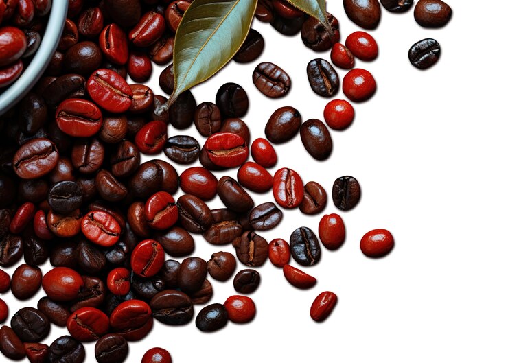 PSD gratuito disegno a disegno di chicchi di caffè