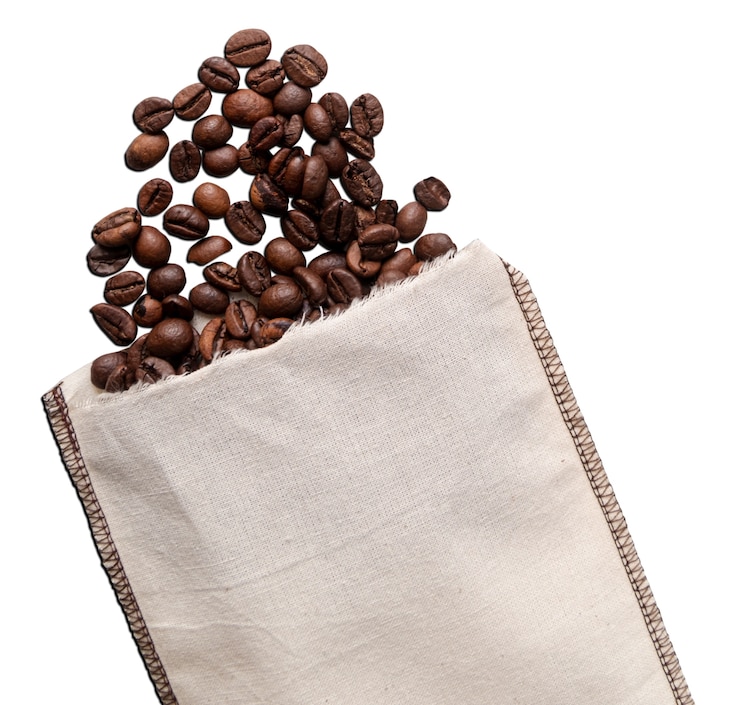 PSD gratuito disegno a disegno di chicchi di caffè