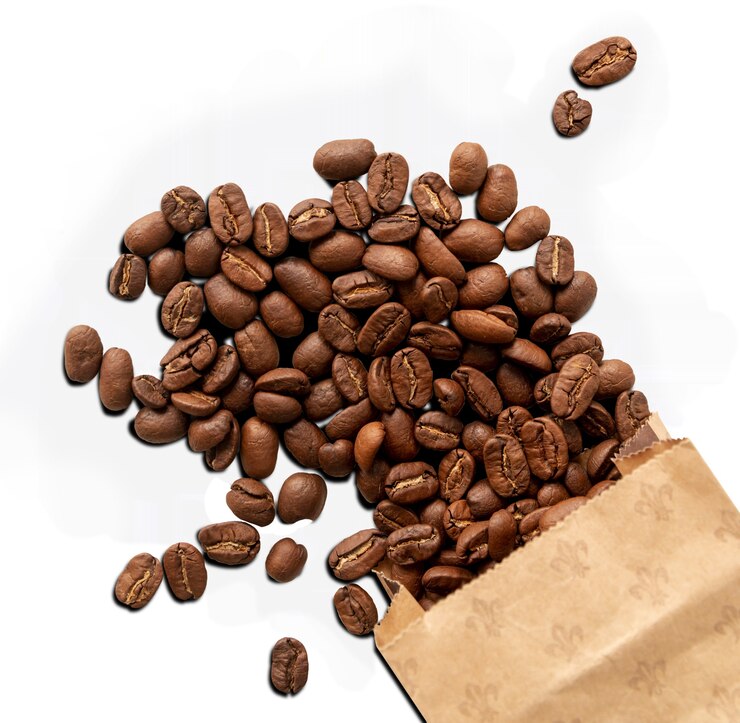 PSD gratuito disegno a disegno di chicchi di caffè
