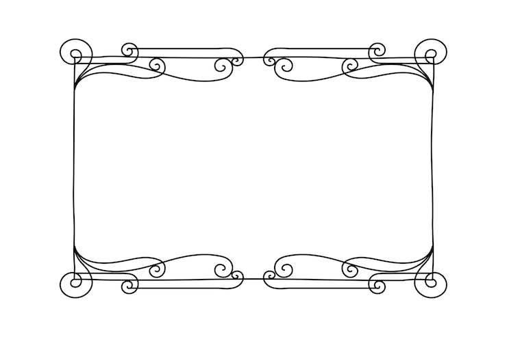 PSD gratuito disegno artistico a cornice nera