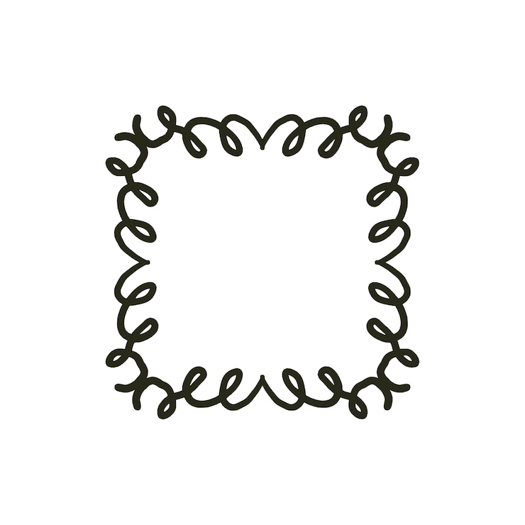 PSD gratuito disegno del bordo disegnato a mano