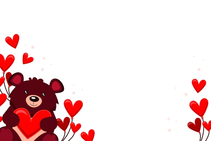 PSD gratuito disegno del confine di san valentino