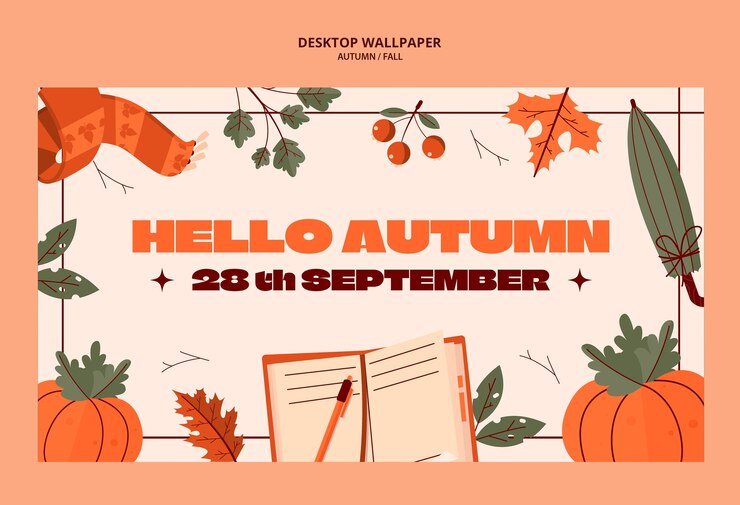 PSD gratuito disegno del modello autunnale