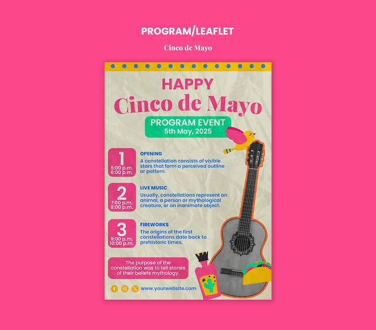 PSD gratuito disegno del modello cinco de mayo