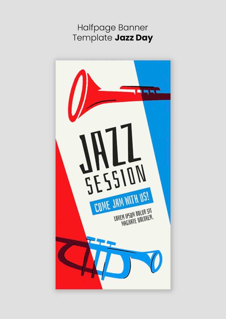 PSD gratuito disegno del modello del festival del jazz