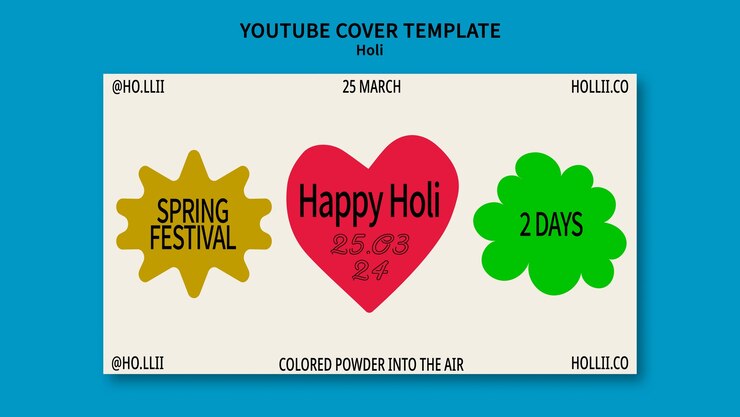 PSD gratuito disegno del modello del festival di holi