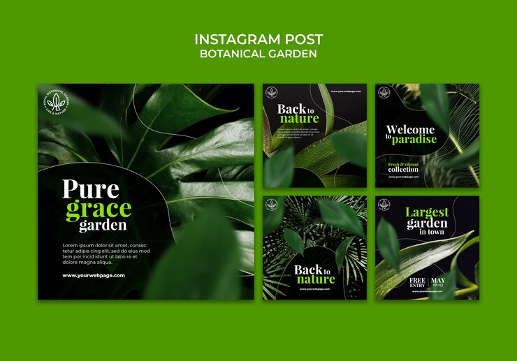 PSD gratuito disegno del modello del giardino botanico