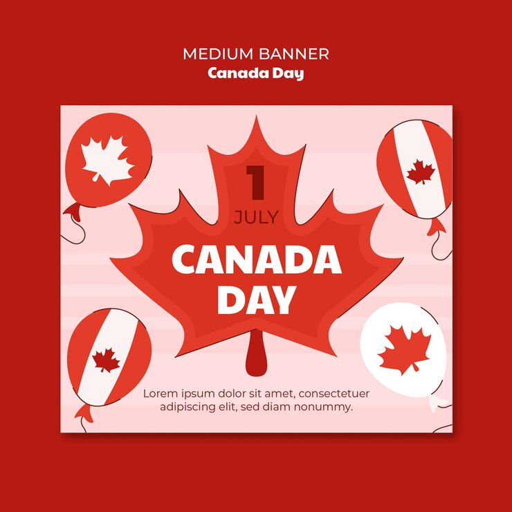 PSD gratuito disegno del modello del giorno del canada
