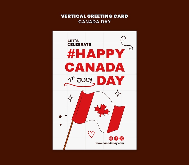 PSD gratuito disegno del modello del giorno del canada