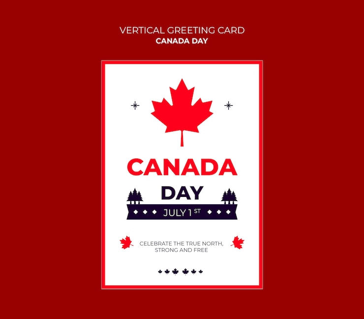 PSD gratuito disegno del modello del giorno del canada