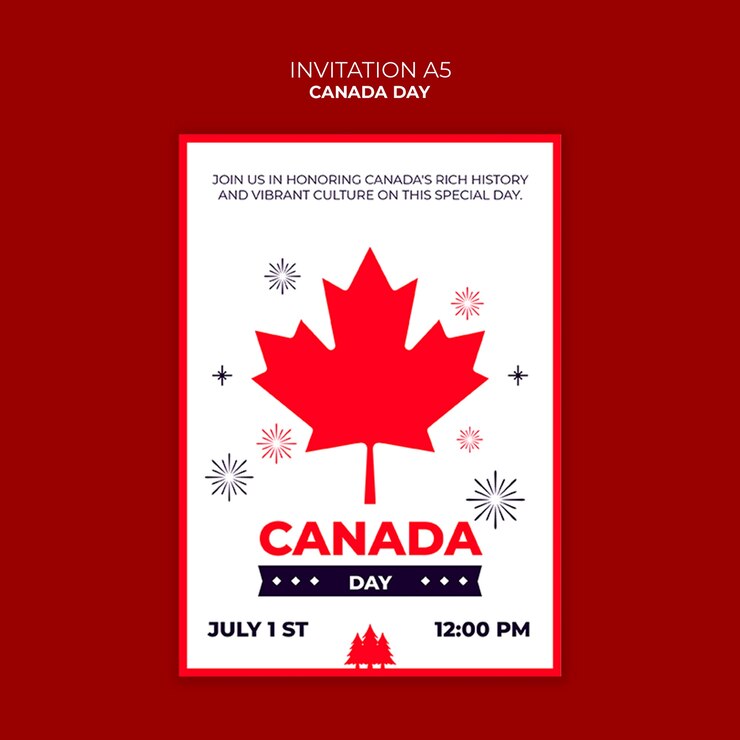 PSD gratuito disegno del modello del giorno del canada