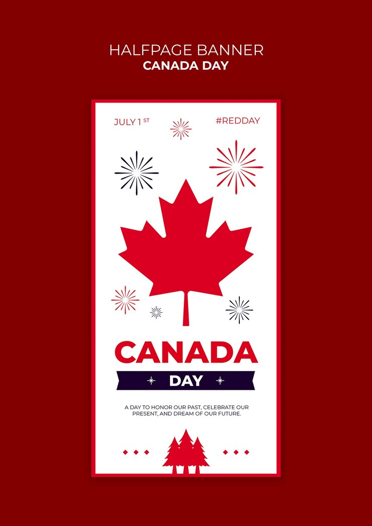 PSD gratuito disegno del modello del giorno del canada