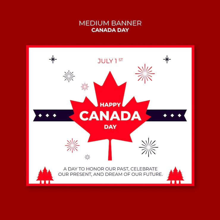 PSD gratuito disegno del modello del giorno del canada