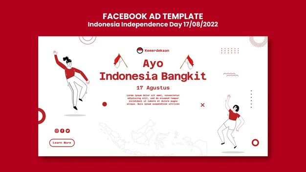 Disegno del modello del giorno dell'indipendenza dell'Indonesia
