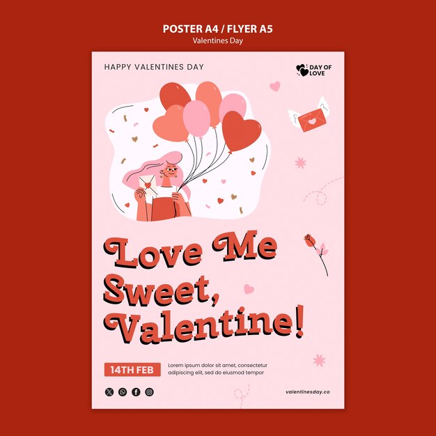 Disegno del modello del giorno di San Valentino