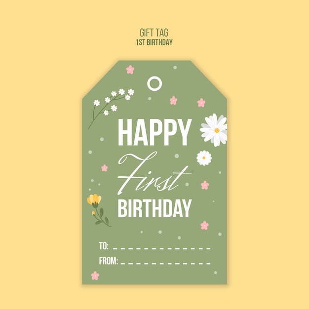 Disegno del modello del primo compleanno