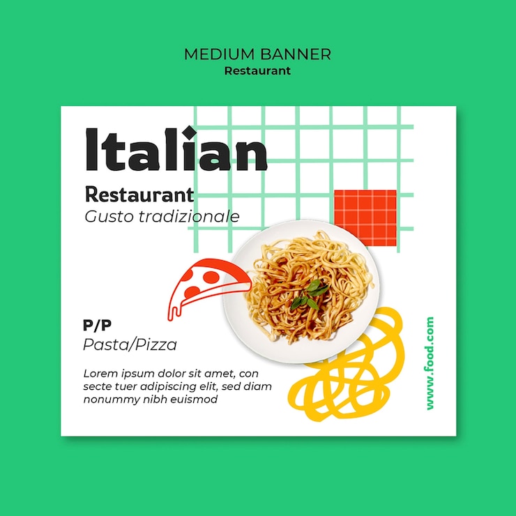PSD gratuito disegno del modello del ristorante