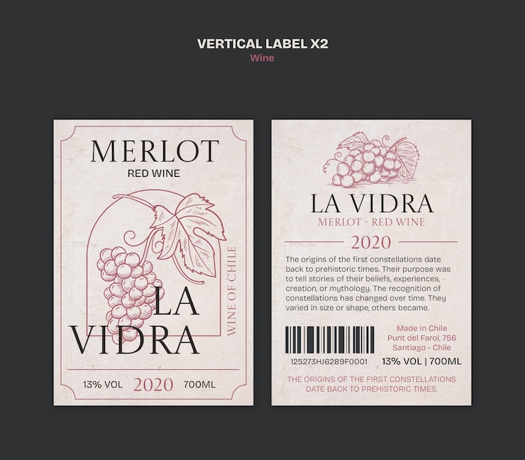 PSD gratuito disegno del modello del vino
