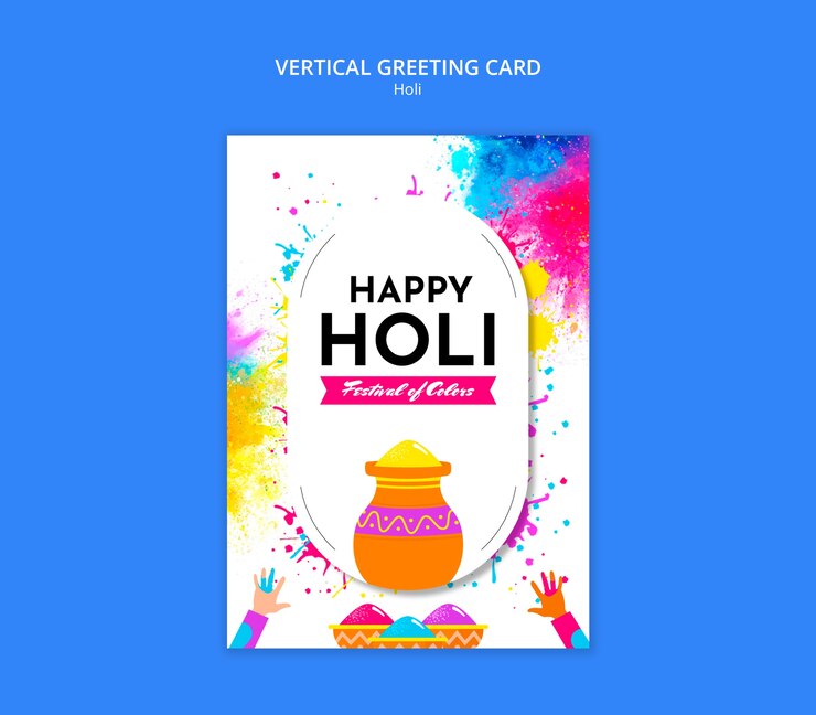 PSD gratuito disegno del modello dell'invito del festival di holi
