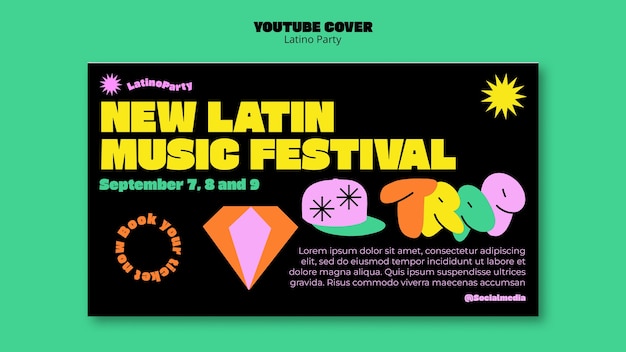 Disegno del modello della festa latino