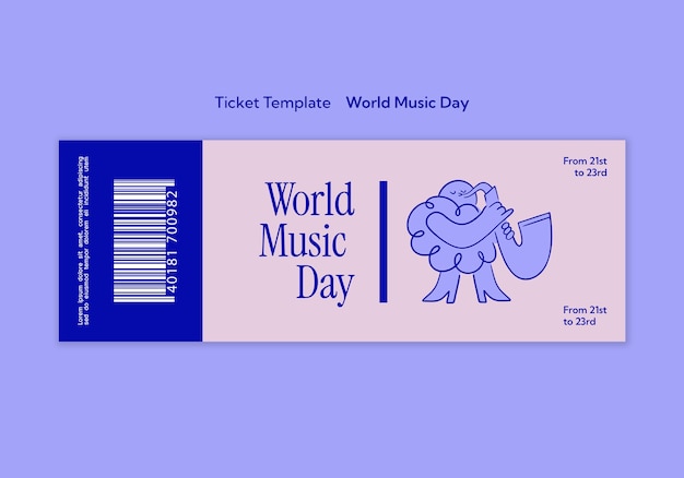 Disegno del modello della Giornata Mondiale della Musica