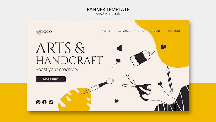 PSD gratuito disegno del modello di arte e artigianato