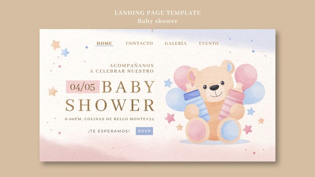 Disegno del modello di baby shower