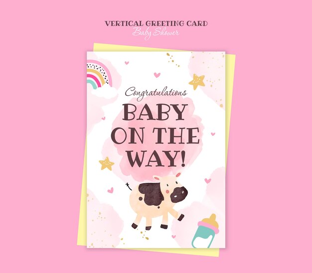 Disegno del modello di baby shower
