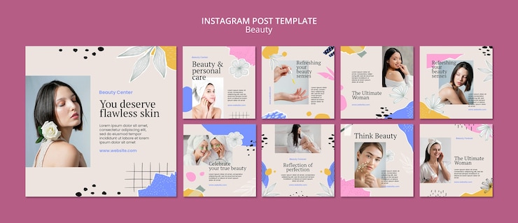 PSD gratuito disegno del modello di bellezza