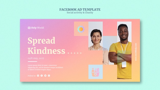 Disegno del modello di beneficenza gradiente