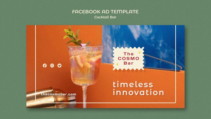 PSD gratuito disegno del modello di cocktail bar
