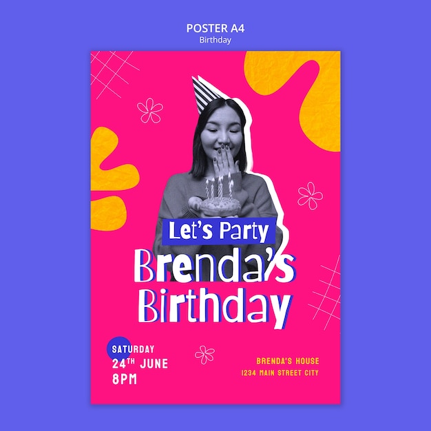 Disegno del modello di compleanno