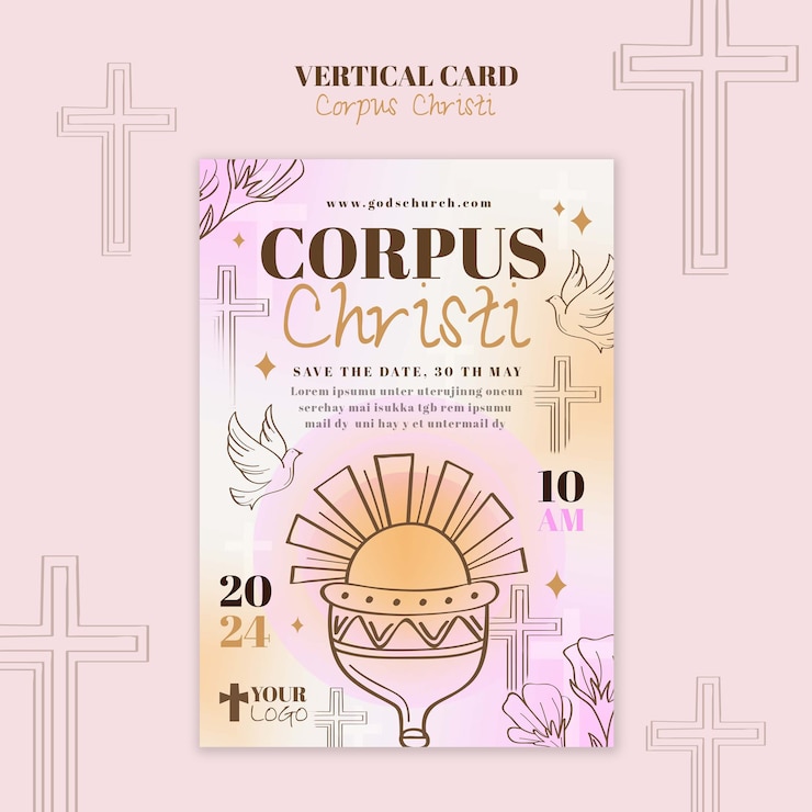 PSD gratuito disegno del modello di corpus christi