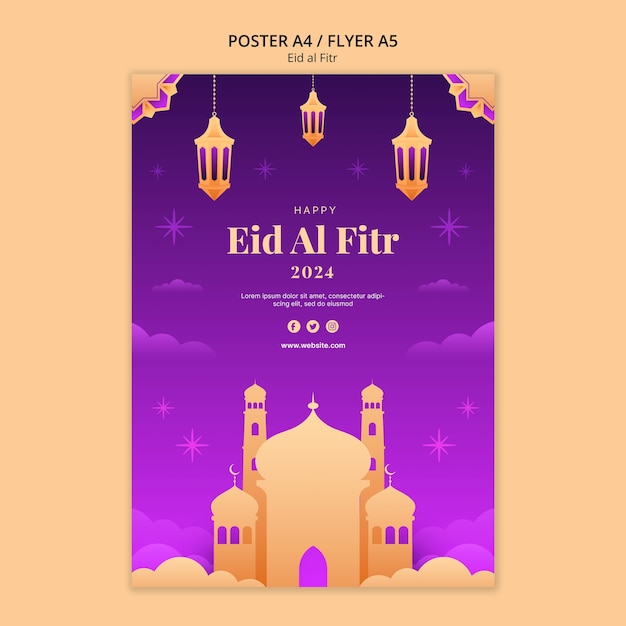 Disegno del modello di Eid al-fitr