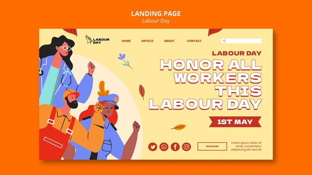 Disegno del modello di festa del lavoro