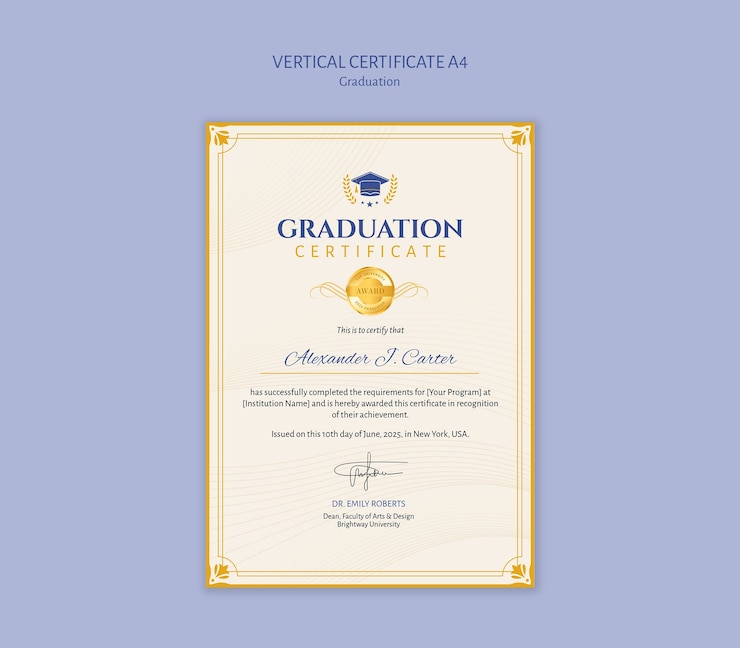 PSD gratuito disegno del modello di laurea