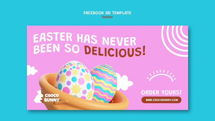 PSD gratuito disegno del modello di pasqua